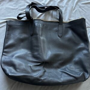 Cuyana Black Leather Tote